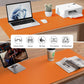 Aothia Leather Desk Pad Protector, Office Desk Mat, Large Mouse Pad, Non-Slip PU Leather Desk Blotter, Laptop Desk Pad, Waterproof Desk Writing Pad for Office and Home (48"x17", Hermes Orange)