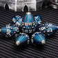 ARUOHHA DND Metal Dice Black Blue Dragons Egg Dice with Rotating Dragon Egg Shell, Compatible with D&D RPG Role Playing Game, Dungeons Polyhedral D and D Dice Set D20 D12 D10 D8 D6 D4