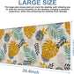Large Mouse Pad Palm Leaves Gaming Desk Pad Computer Keyboard Non-Slip Waterproof Mouse Mat with Rubber Base and Stitched Edges Entertainment Office Writing Desk Mat 35.4 x 15.7 Inches