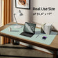 YSAGi Leather Desk Protector, Office Mat, Large Mouse Mat, Non-Slip PU Leather Blotter, Laptop Desk Pad, Waterproof Writing Pad for Office and Home (Pale Green, 35.4" x 17")