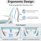 Primy Drafting Chair Tall Office Chair with Flip-up Armrests Executive Ergonomic Computer Standing Desk Chair with Lumbar Support and Adjustable Footrest Ring（Light Blue）