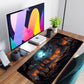 Dark Fantasy Castle Desk Pad Extended Gaming Mouse Pad, XXL Large Computer Laptop Keyboard Wireless Mouse Mat, Office Desk Decor Mousepad Deskmat with Stitched Edges Matt 31.5x15.7 in