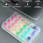 SOLAKAKA K21 RGB Backlit Tri-Mode Transparent Wireless Mechanical Number Pad Supports 3 BT/2.4GHz/Type C Wired,Hot Swappable 21 Keys Mechanical Numpad with Transparent Keycaps White