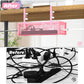 Under Desk Cable Management Tray, 15.7'' No Drill Steel Desk Cable Organizers, Wire Management Tray Cable Management Rack (2 Pack-Pink)
