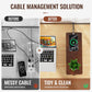 Cinati Large Cable Management Box, 15.8" Wooden Cable Organizer for Floor Wires Storage, Wall Mount Cord Hider Box for Electrical Cord Management, Power Strip Wire Organization for Desktop Home Office