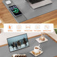 TopMade Mouse Pad with 15W Wireless Charging, XXL Large Leather Desk Mat, Waterproof Gaming Mousepad Home Office Desk Pad Protector, Computer Keyboard Pad, Mouse Mat for for MacBook, PC, Laptop, Gray