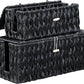 Black Cable Management Box,2 Pack Large & Medium Rattan Cable Organizer Box for Power Strip,2 Open Slots Cords Hider Box for TV Wires, Computer, Router, USB Hub and Under Desk Power Strip
