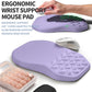 2-in-1 Ergonomic Set, Wave Keyboard Wrist Rest and Massage Slope Mouse Pad Wrist Support, Rebound Memory Foam for Relieve Carpal Tunnel Syndrome and Wrist Pain (Lavender Purple)