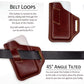 TobbinGear Leather Belt Phone Pouch, Leather Cell Phone Holster, Universal Phone Case with Belt Loops, for Men and Women Large Coffee
