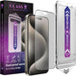 2 Pack Matte Screen Protector for iPhone 15 Pro Max, 9H Tempered Glass, Full Coverage, Anti-Fingerprint, Auto Dust-Elimination, No Bubble, Easy Installation