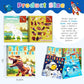 homicozy 4PCS Sticker Paint Books for Kids Ages 4-10,Dinosaur Astronaut Ocean Animals Designs Paint by Stickers,Sticker by Numbers,Party Birthday Gifts for Boys 4-10,Create 40 Pictures at a Time