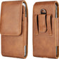 Phone Holster for Samsung Galaxy S24 S23 S22 S21 S20 FE S10 S9 A51 A52 A53 Note 20 Note 10 Plus LG Stylo 5 PU Leather Case Pouch Belt Phone Holder with Belt Clip,Brown