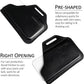 TobbinGear Leather Belt Phone Pouch, Left Handed Leather Cell Phone Holster, Universal Phone Case with Belt Loops, for Men and Women Black Large