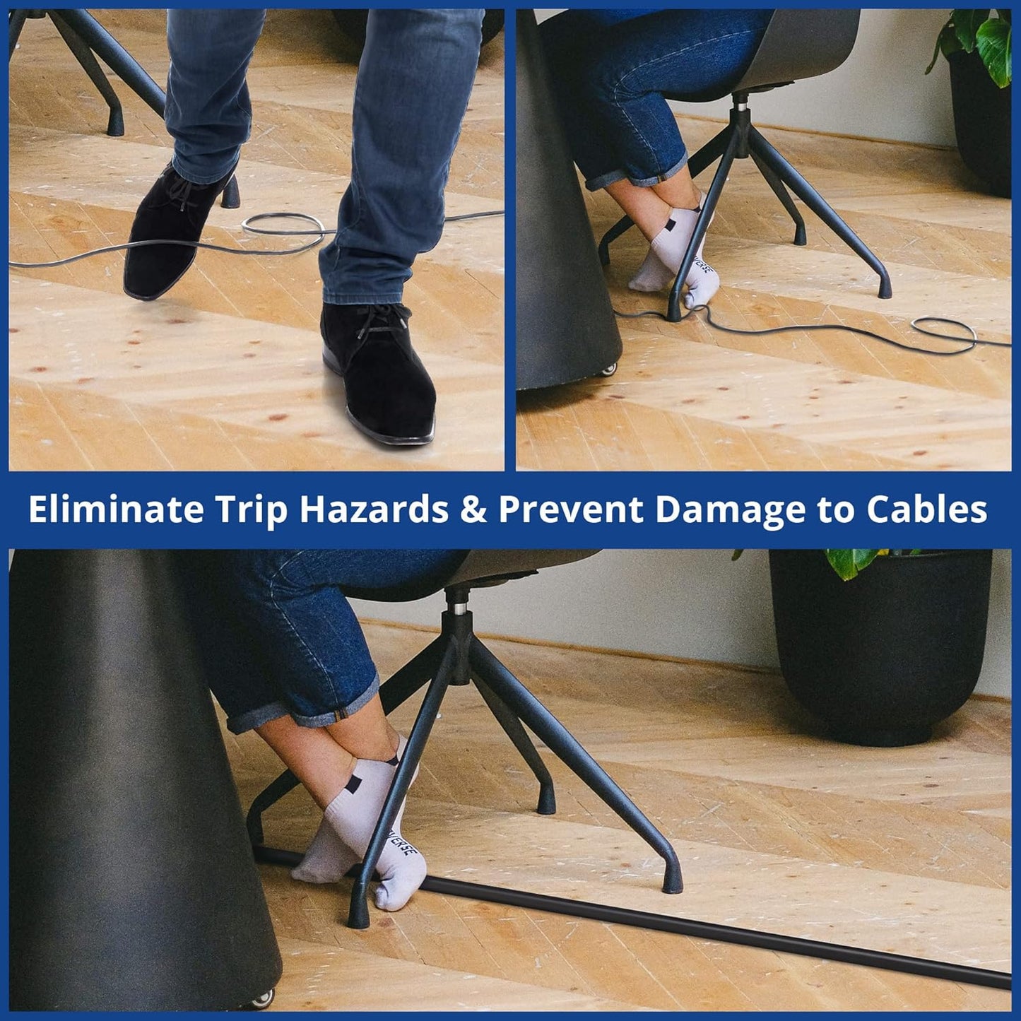 ZhiYo 4ft Cord Hider Floor for 1 Small Wire, Soft PVC Cord Covers for Wires on Floor, Wire Cover to Hide Power Cords, Cable Cover Protect Cords, Cable Cavity: W0.47in x H0.28in Ivory Beige