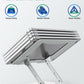 SOUNDANCE Laptop Stand with 360° Rotating Base, Ergonomic Computer Riser for Desk, Adjutable Height Muti-Angle, Foldable Laptop Mount, Stable Metal Holder Support 10-15.6" Notebook PC, White