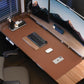 Large Desk Mat - 48" x 17"Leather Desk Pad Protector, Office Desk Mat, Non-Slip PU Leather Large Mouse Pad, Waterproof Desk Blotter Mat, Desk Cover pad for Office and Home (Brown)