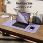 YSAGi Leather Desk Protector, Office Mat, Large Mouse Mat, Non-Slip PU Leather Blotter, Laptop Pad, Waterproof Writing Pad for Office and Home (Light Purple, 23.6" x 13.8")