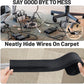 IHKFILAN Carpet Cord Cover Carpet Cable Management Under Desk Cable Grip Strip Black Hook and Loop Tape Cable Polyester Cover Protect Cables to Prevent Tripping Over Wires for Homes & Office (30ft)