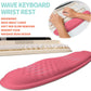 2-in-1 Ergonomic Set, Wave Rise Keyboard Wrist Rest and Massage Bulge Slope Mouse Pad Wrist Support, Cushion Memory Foam Integrated to Relieve Wrist Pain, Muskmelon Pink