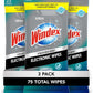 Windex Electronic Cleaning Wipes, Pre-Moistened Screen Wipes for TVs, Phones, and Other Electronics, Resealable for a Freshness Lock, 25 Count (Pack of 3)