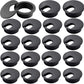 2" White Plastic Desk Grommet, HNBun 20 Pack Cable Wire Grommet Tidy Cable Hole Cover Organizers, Desk Cord Cable Hole Cover Grommet for Hide Office Desk Cords and Cables (50mm Mounting Hole Diameter)