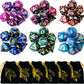 DND Dice Set 42 Pcs Polyhedral Dungeons and Dragons Rolling Dice for D&D RPG MTG Table Games Dice Bulk with Colorful Drawstring Bags and Dice Tray (Star)