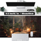 Cute Book Lover Desk Mat Dark Academia Mouse pad XXL Large Extended Mousepad Gaming Desk Pad with Stitched Edges, Cozy Lofi Deskmat Laptop Computer Keyboard and Mouse Mat Decor Pad, 31.5x15.7 in