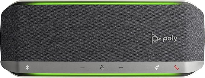 Poly - Sync 40+ Bluetooth Smart Speakerphone (Plantronics) - Flexible Work Spaces - Connect to PC/Mac via Included BT600 Dongle & Smartphones via Bluetooth - Works with Teams (Certified), Zoom & more
