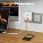 USB Charger Block, TESSAN Outlet Extender Surge Protector with USB C, 4 AC Multi Plug Wall Outlet Splitter 1875W, Electrical Plug Expander for Home Office Dorm Room Essentials, White