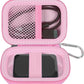 ANKHOH Carrying Case Compatible with Crucial X10/ X9 Pro 4TB/ 2TB/ 1TB Portable SSD, External Solid State Drive Hard Storage Holder Bag Fits for USB-C Cable (Box Only) (Pink)