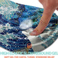 Ergonomic Mouse Pad Wrist Support with Memory Foam Massage Bulge, Carpal Tunnel Pain Relief Mousepad Wrist Rest for Mouse(12x8 inch,Wave Starry)