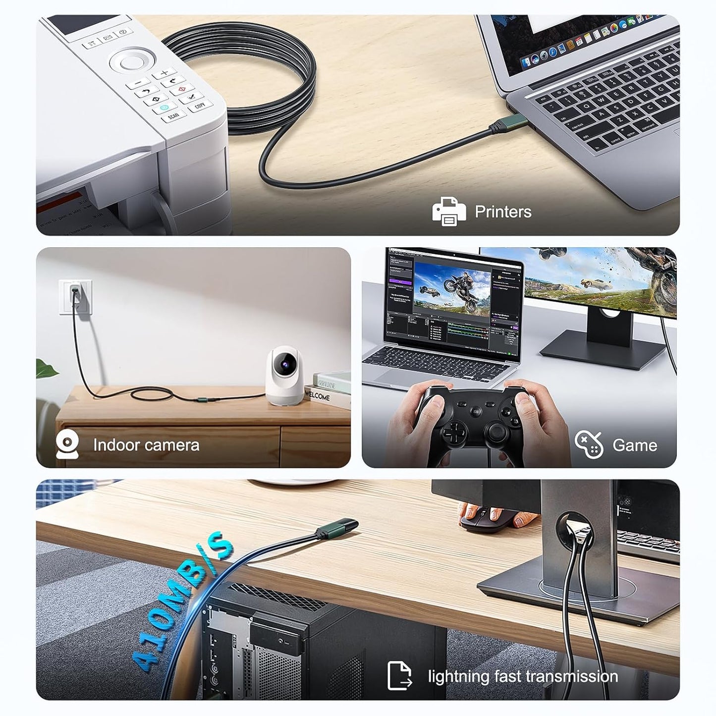 Kumiho 15FT USB 3.0 Extension Cable Active Type A Male to A Female USB Repeater Cable for PlayStation, Xbox, Keyboard, Mouse, USB Flash Drive, Printer, Camera and More