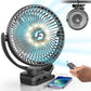 8-inch Clip-on Fan - 12000mAh Portable Rechargeable Battery With 3 Speeds and Strong Airflow, USB Small Desk Personal Quiet for Office, Stroller, Bedroom and Camping
