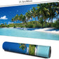 Galdas Gaming Mouse Pad XXL XL Large Long Extended Big Mousepad Non-Slip Rubber Keyboard Mouse Pad with Stitched Edges for Laptop Home Office (31.5x11.8x0.08 Inch) … (Beach 2025)