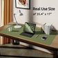 YSAGi Leather Desk Protector, Office Mat, Large Mouse Mat, Non-Slip PU Leather Blotter, Laptop Pad, Waterproof Writing Pad for Office and Home (Green, 35.4" x 17")