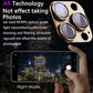 2 Pack Camera Lens Protector for iPhone 16 Pro/iPhone 16 Pro Max,[Not Easy to Breakn ] AR Tempered Glass Strong Adsorption Metal Camera Cover Screen-Desert Gold