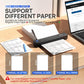 POLONO Portable Printer, D810 Inkless Bluetooth Thermal Printer Wireless for Travel, Compatible with iOS, Android, Laptop, Supports 8.5"x11" US Letter for Office, Car, Home, Black, 1 Pack