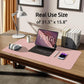 YSAGi Leather Desk Protector, Office Mat, Large Mouse Mat, Non-Slip PU Leather Blotter, Laptop Desk Pad, Waterproof Writing Pad for Office and Home (Light Pink, 31.5" x 15.8")