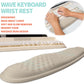 2-in-1 Ergonomic Set, Wave Rise Keyboard Wrist Rest and Massage Bulge Slope Mouse Pad Wrist Support, Cushion Memory Foam Integrated to Relieve Wrist Pain, Apricot