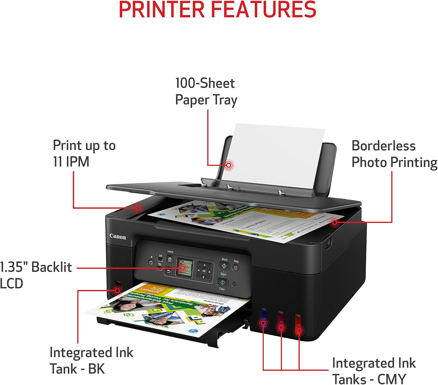 Canon MegaTank G3270 All-in-One Wireless Inkjet Printer. for Home Use, Print, Scan and Copy