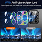 UniqueMe for 3 Pack iPhone 15 Pro/iPhone 15 Pro Max Camera Lens Protector, [Drop Protection] [Case Friendly] Camera Cover Screen [Update New Version] - Intergrated Glitter Colorful