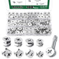 Keadic 100 Pcs 4 Sizes Cam Locks for Furniture, 3-in-1 Eccentric Wheels, Furniture Cam Lock Nuts Furniture Connecting Cam Lock Fittings Assortment Kit for Wardrobe Drawer Closets Bed
