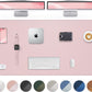 Leather Desk Pad Protector - 48 x 24" Computer Mat, Large Mouse Pad, Non-Slip, Waterproof PU Leather Blotter, Desk Cover for Office and Home (Light Pink)
