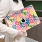 MEEgoodo Case for MacBook Pro 13 inch Case 2022 2021 2020 New A2338 M2/M1 A2251 A2289, Laptop Hard Shell with Keyboard & Camera Cover Compatible with 13 inch MacBook Pro, Groovy Flower