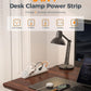 Desk Clamp Power Strip 10 Ft, TESSAN 2100J Surge Protector Desk Charging Station, 5 Outlets with 4 USB Ports (2 USB C), Flat Plug Extension Cord with Multiple Outlets for Gaming Home Office Dorm Room