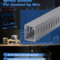 94.5in(6X L15.7in) Professional Server Rack Cable Management Raceway, H1.6in x W1.2in Cable Raceway Kit, Electrically Safe PVC Open Slot Wire Raceway for Under Desk/Computer/Network Cords, Grey