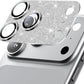 Hoerrye for iPhone 17 Pro Max Camera Lens Protector - [12FT Shatterproof Military Grade] [Strong Adsorption] Metal 9H+ Tempered Glass Camera Screen Full Cover Case Friendly,Glitter Silver