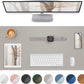 Leather Desk Pad Blotter,Mouse Pad,Office Desk Mat, Non-Slip PU Leather Desk mat,Large Desk mat,Waterproof Keyboard mat for Office/Home/Decor (Light Grye,35" x 17")