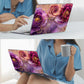 Mektron for MacBook Pro 13-inch Case 2022 2021 2020 Release A2338 M2 M1 A2289 A2251, Printed Plastic Hard Shell Cover for New MacBook Pro 13.3-inch Touch Bar Fits Touch ID，Marble Flowers