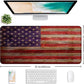 Patriot Wood Grain American Flag Extended Large Gaming Computer Mouse Pad, Suitable for Home Office and Study Keyboard Mouse Pad 35.4 x 15.7 x 0.12 Inches